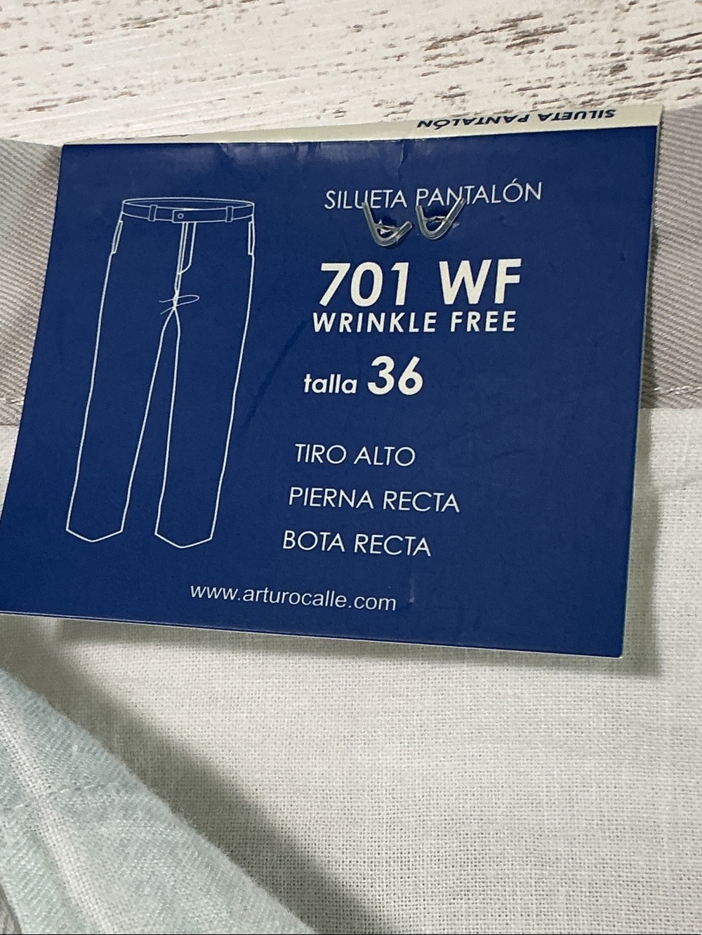 Arturo Calle NWT Beige Men’s Chino Pants Trousers Flat Front Size 36 - Picture 6 of 11